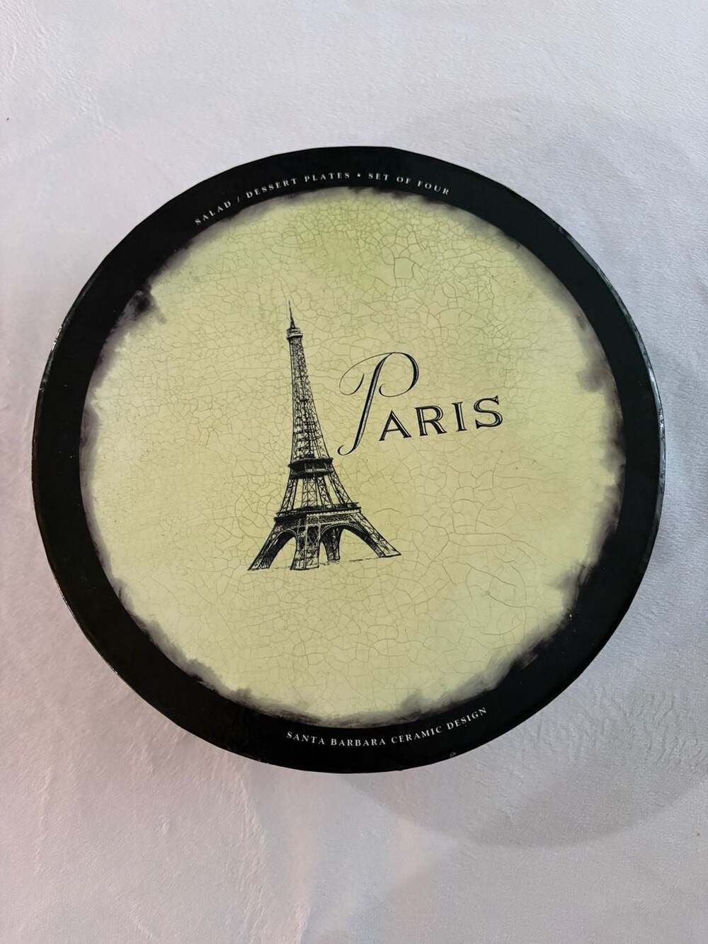 Santa Barbara Ceramic Design Marco Fabiano Paris Salad/Dessert Plates, Set of 4